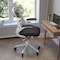 Flash Furniture Black Mesh Mid-Back Task Chair with Roller Wheels BL-X-5M-WH-BK-RLB-GG - alternate 3